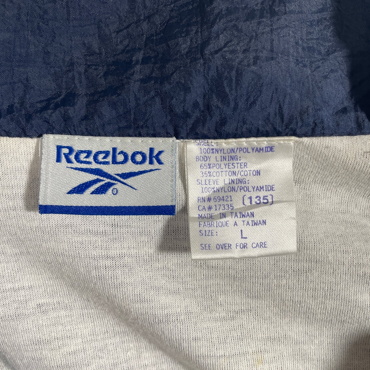 (L) Vintage REEBOK Zip-up Nylon Jacket/ A1313N