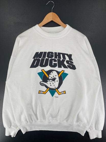90's ANAHEIM MIGHTY DUCKS Made in USA Size XL Vintage NFL Sweat-Shirt / F2679S