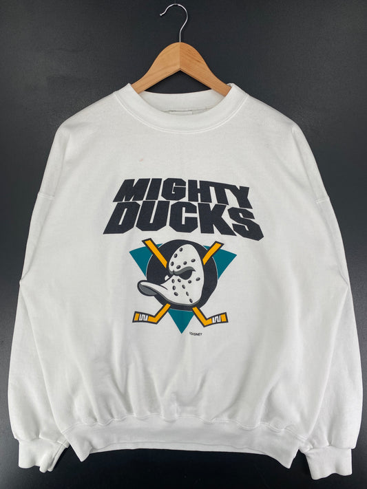 90's ANAHEIM MIGHTY DUCKS Made in USA Size XL Vintage NFL Sweat-Shirt / F2679S
