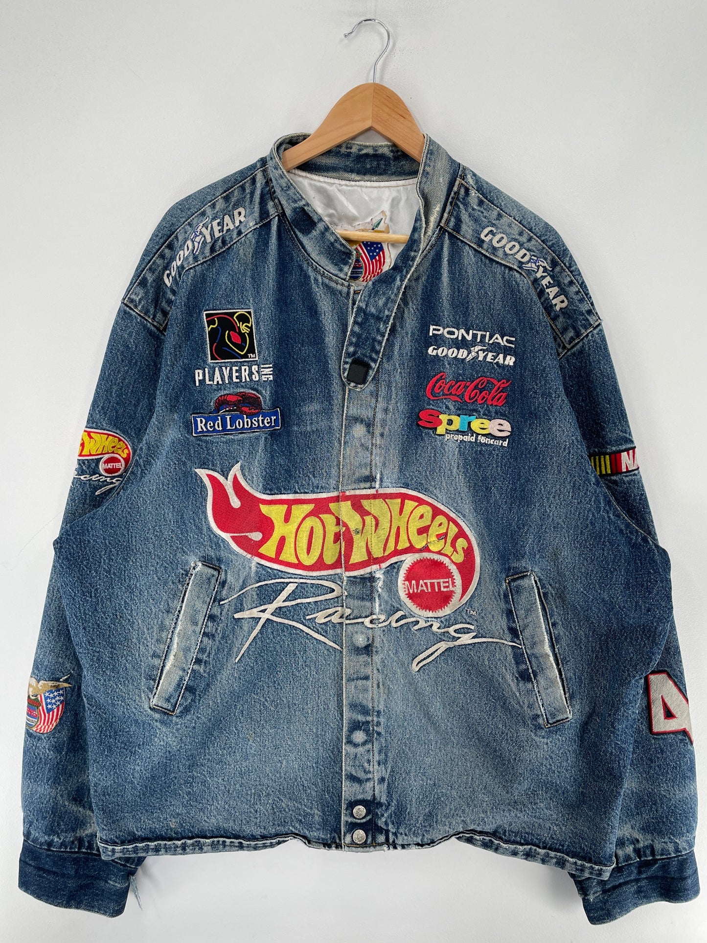 .Vintage MATTEL HOT WHEELS Size XXXXL Racing Jacket / F2652J