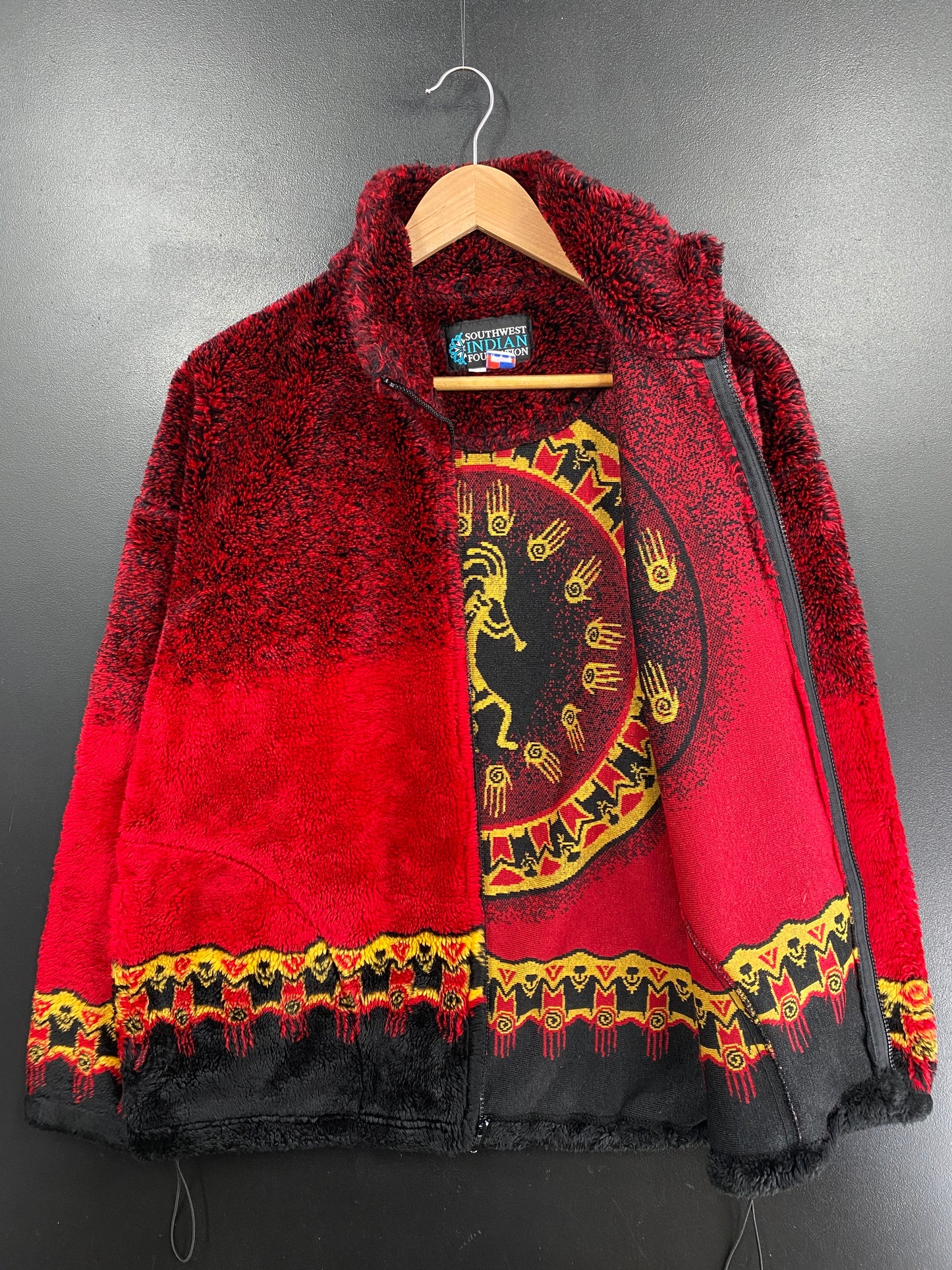 90's NATIVE AMERICAN Made in USA Size M Vintage Fleece Jacket / G6114F