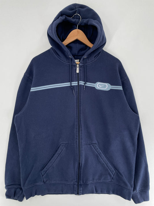 90's NIKE Size XL Vintage Zip-up Sweat-Shirt / F5566S