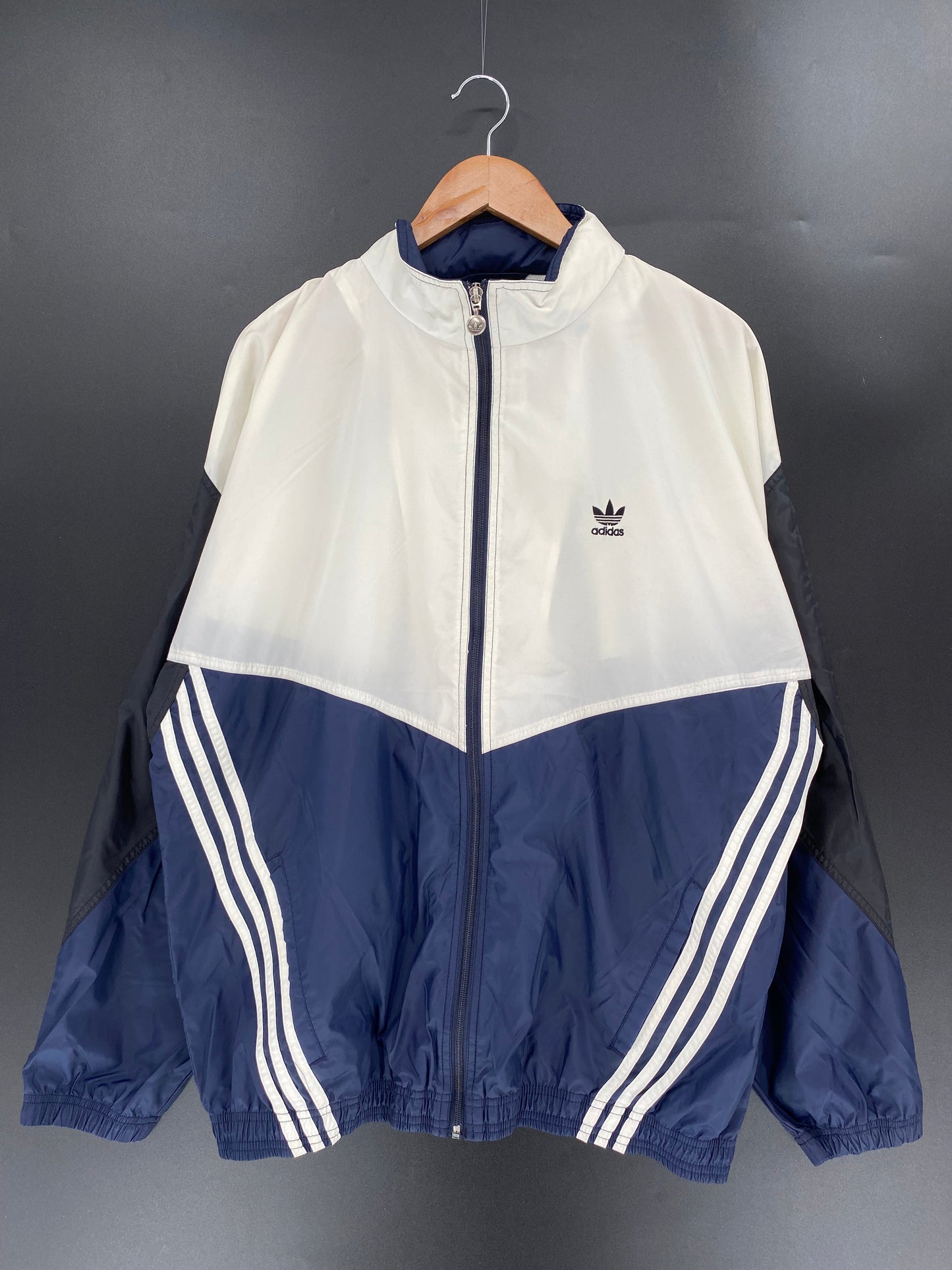 90’s ADIDAS Size L Vintage Nylon Zip-up Jacket / E9988N