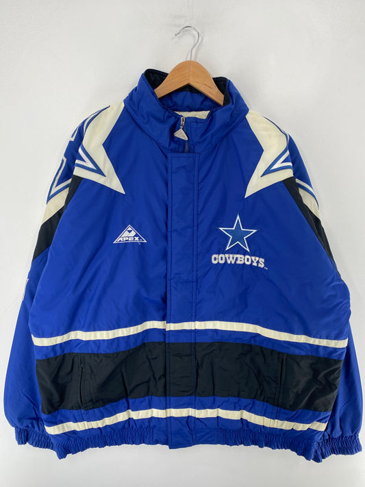 90’s APEX ONE  x DALLAS COWBOYS Size XL NFL Padded Nylon Jacket / F3169N