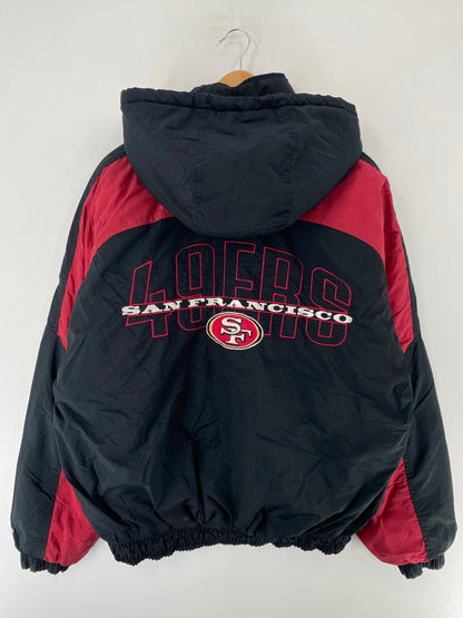 90’s STARTER x SAN FRANCISCO 49ERS Size L NFL Padded Nylon Jacket / F3171N
