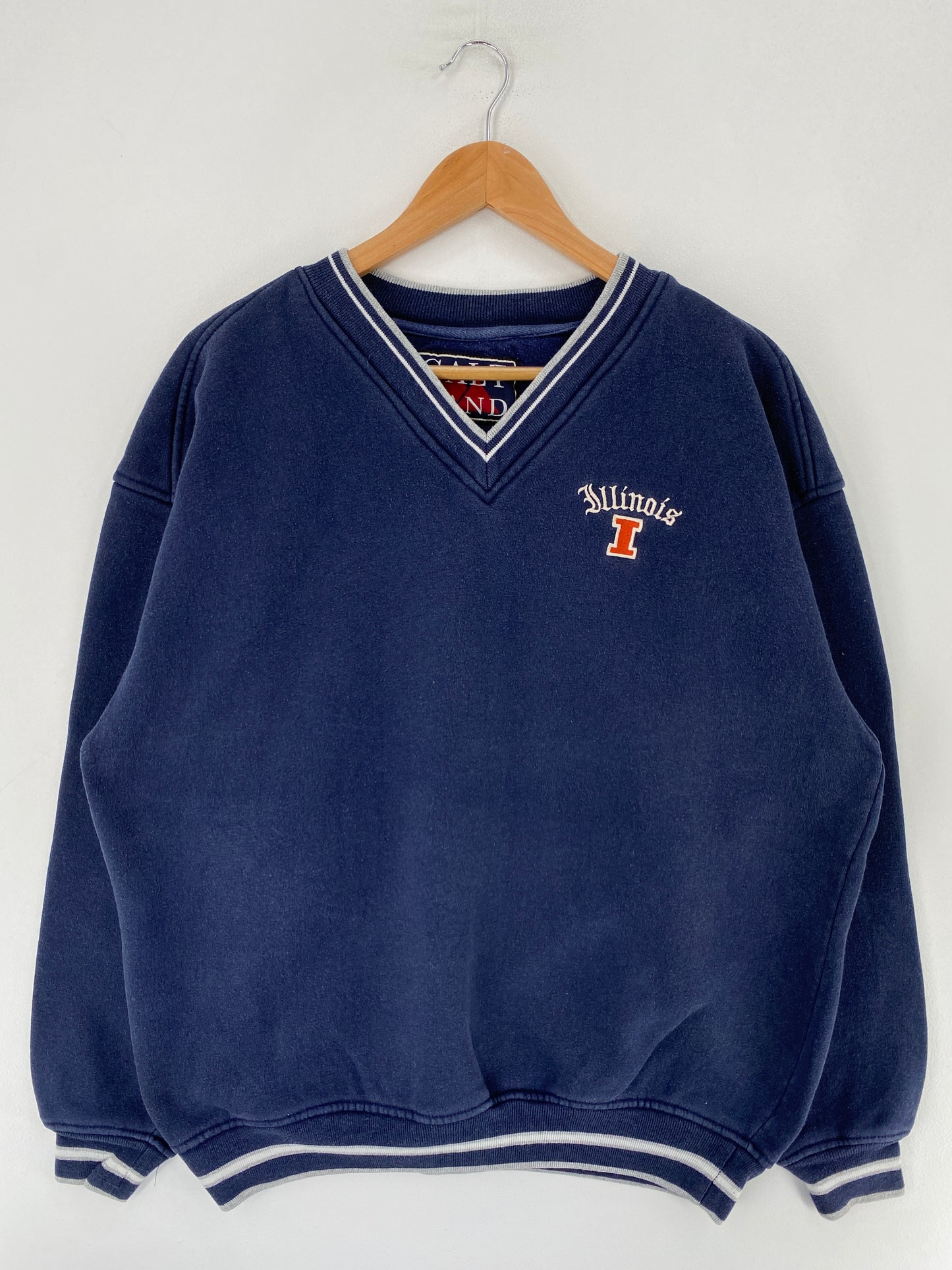 90’s ILLINOIS Size L College Sweat-shirt / F9346S