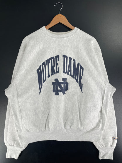 90's NOTRE DAME Made in USA Size XXL Vintage College Sweat-shirt / F7296S