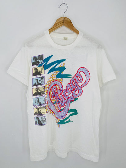 .1989 CHICAGO Made in USA Size XL Vintage Music T-Shirt / E6915T