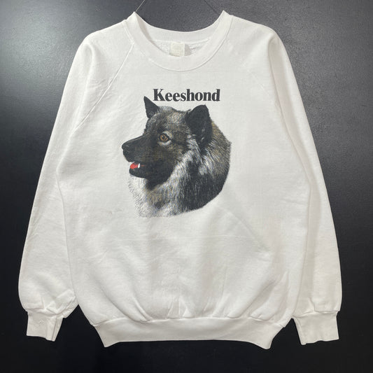 (XL) 90's KEESHOND Vintage Animal Sweatshirt / A1415S