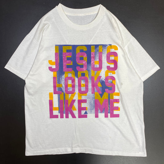 (Approx.XL) 90's JESUS LOOKS LIKE ME T-Shirts / A0517T