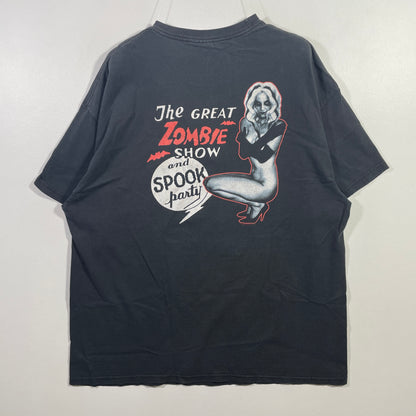 (XL) 2000 ROB ZOMBIE SPOOKS-A-POPPIN Vintage Music T-Shirt / A0867T