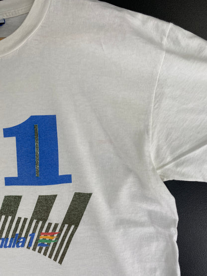 90's F1 BENETTON FORMULA Size No Tag (Approx.XL) Vintage Racing T-Shirt / G3154T