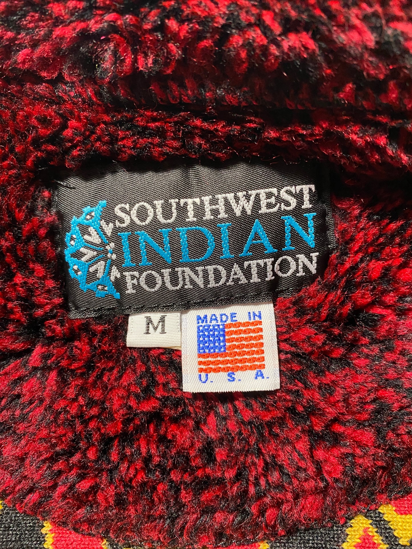 90's NATIVE AMERICAN Made in USA Size M Vintage Fleece Jacket / G6114F