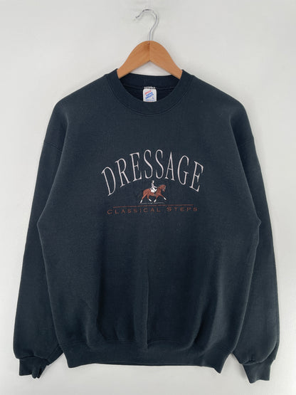 90's DRESSAGE Made in USA Size L Vintage Sweat-shirt / G2182S