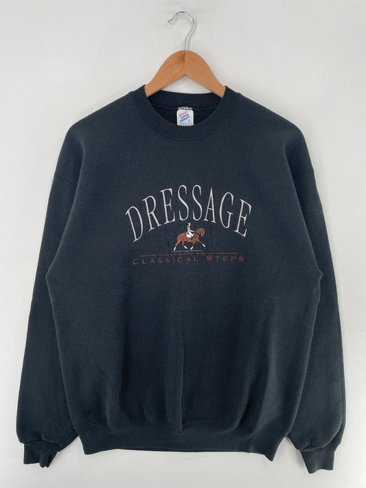90's DRESSAGE Made in USA Size L Vintage Sweat-shirt / G2182S