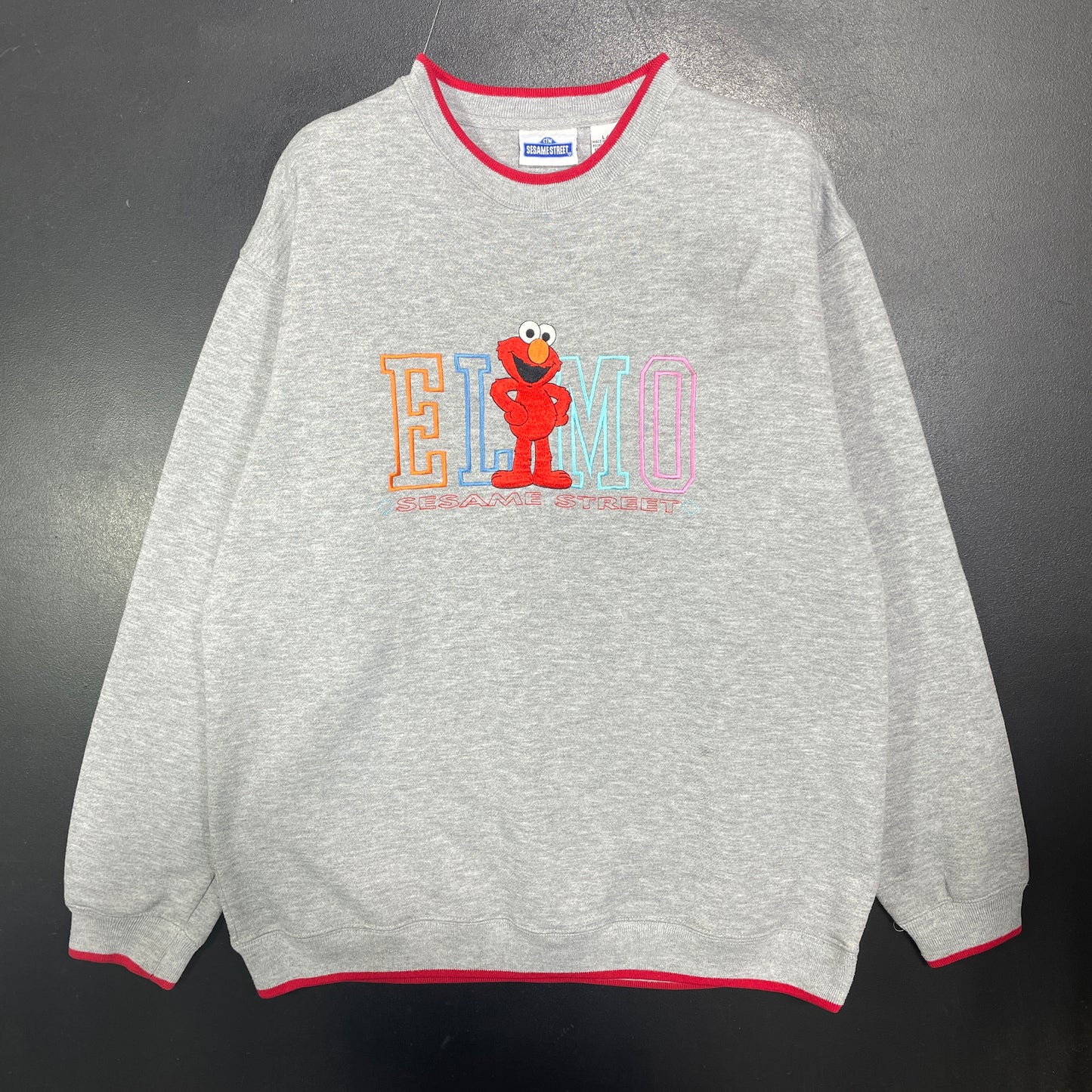 (L) Vintage SESAME STREET ELMO Sweatshirt / A1526S