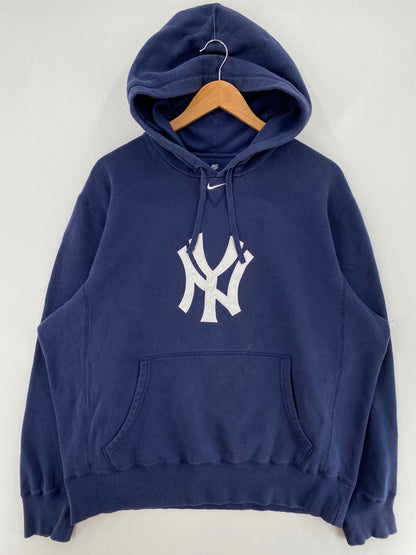 Vintage NIKE x NEW YORK YANKEES Size L MLB Hoodie Sweat-Shirt / F9207S