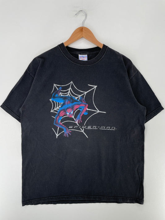 2002 MARVEL SPIDER MAN Made in USA Size XL Vintage T-Shirt / F7877T