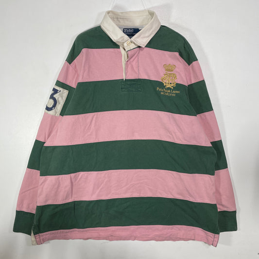 (XXL) 90’s POLO RALPH LAUREN Vintage Rugby-Shirt / A1508R