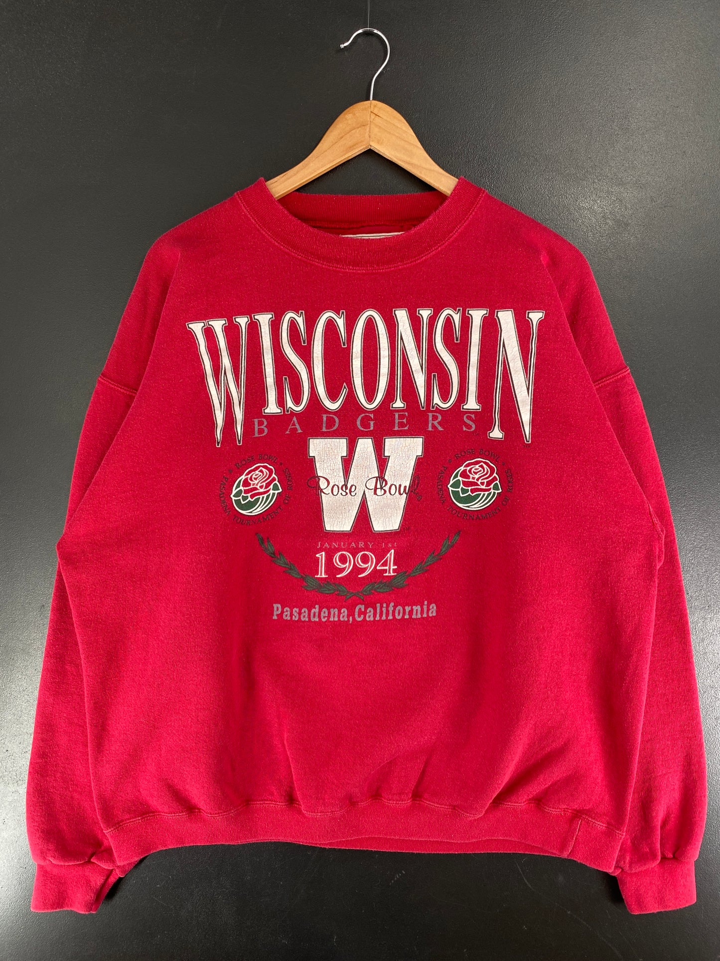 90's WISCONSIN BADGERS Made in USA Size L Vintage College Sweat-Shirt / F5239S