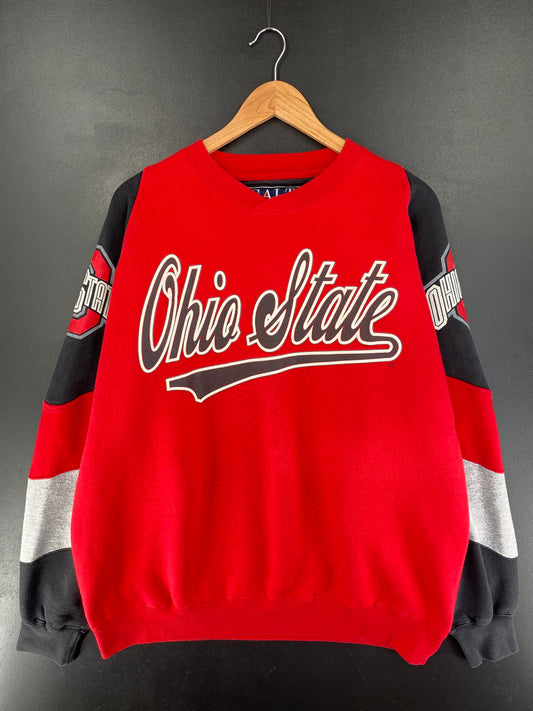 90's OHIO STATE BUCKEYES Size L Vintage College Sweat-shirt / F9567S