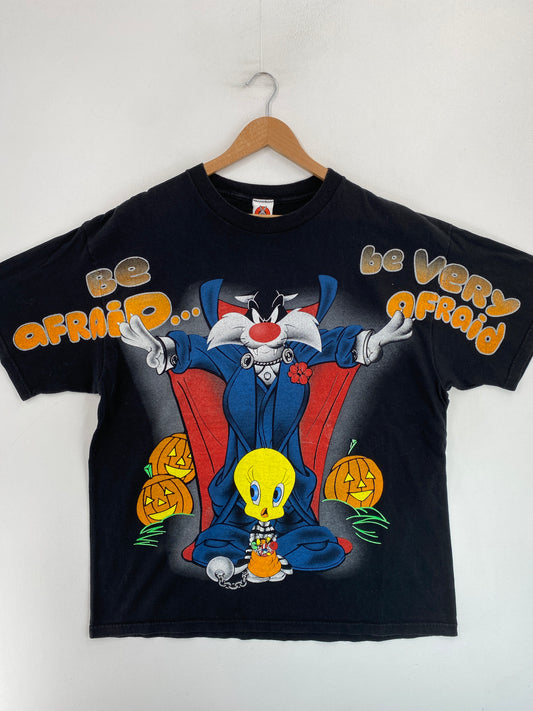 90's LOONY TUNES HALLOWEEN Made in USA Size XL Vintage T- Shirt / G3964T