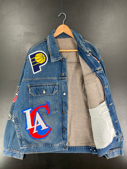 Vintage NBA TEAM Size No Tag (Approx.XXL) NBA Denim Jacket / F3201J