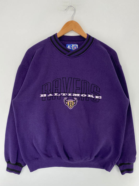 90's STARTER x BALTIMORE RAVENS Size M Vintage NFL Sweat-Shirt/ F9375S