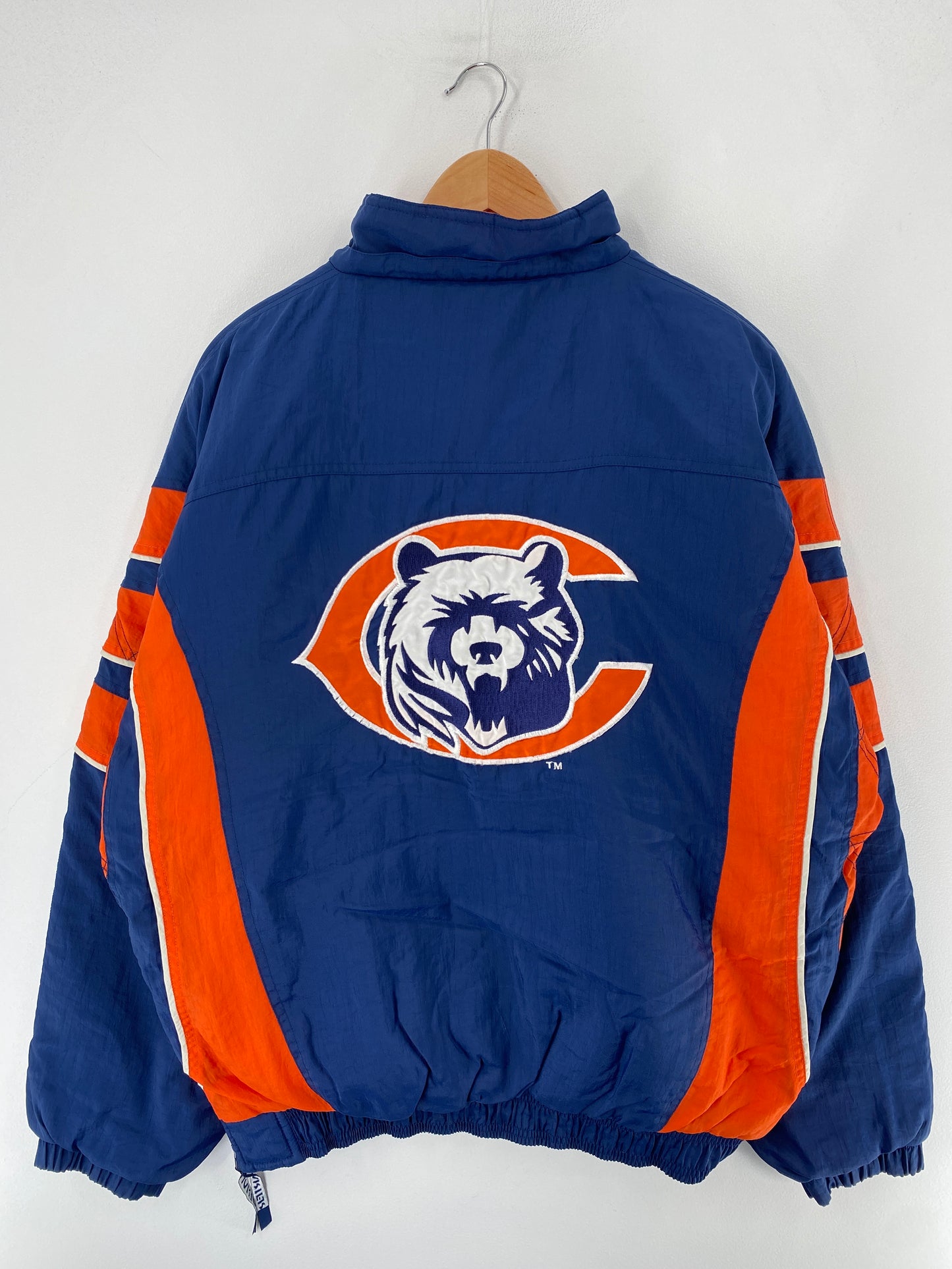 .90’s STARTER x CHICAGO BEARS Size L NFL Padded Nylon Jacket / F3167N