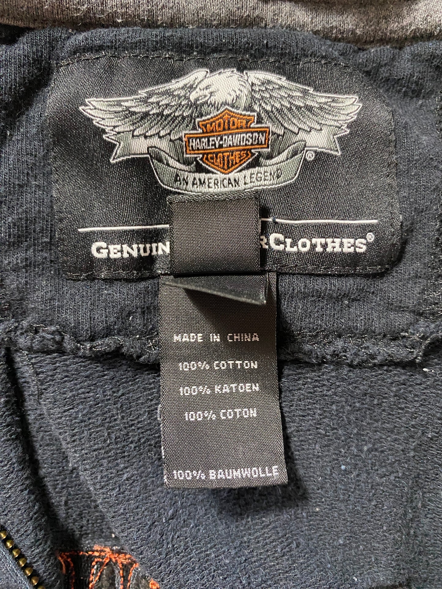 Vintage HARLEY DAVIDSON Size L Hoodie Sweat-Shirt / G1628S