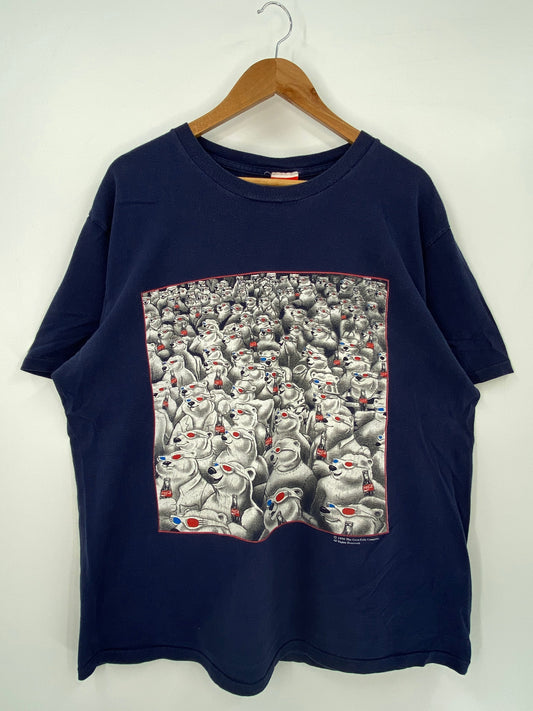 1996' COCA COLA Made in USA Size XL Vintage T-Shirts / F4437T