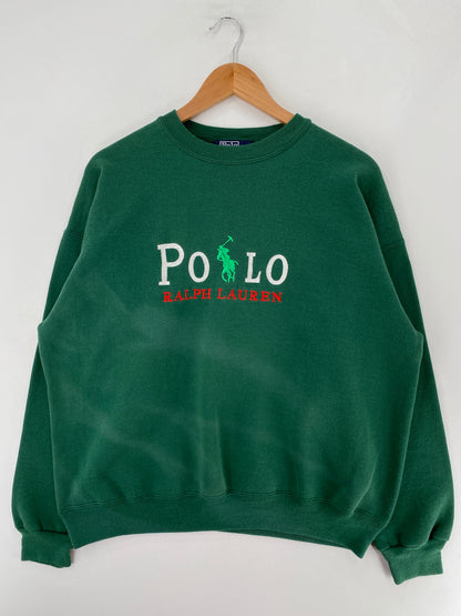90's Remake POLO RALPH LAUREN Made in USA Size XL Vintage Sweat-Shirt / F6414S