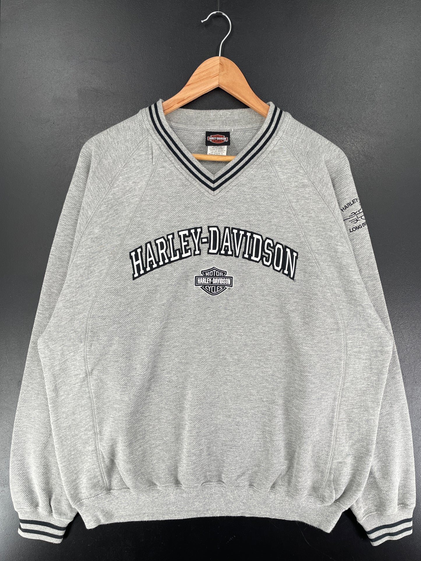 2005 HARLEY DAVIDSON Size L Vintage Racing Sweat-Shirt / F3038S
