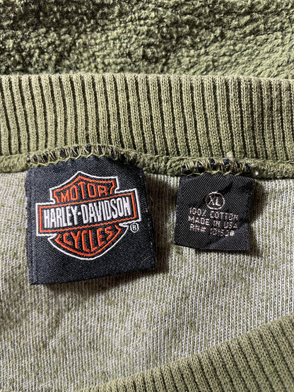 90's HARLEY DAVIDSON Made in USA Size XL Vintage Racing Fleece / G4280F
