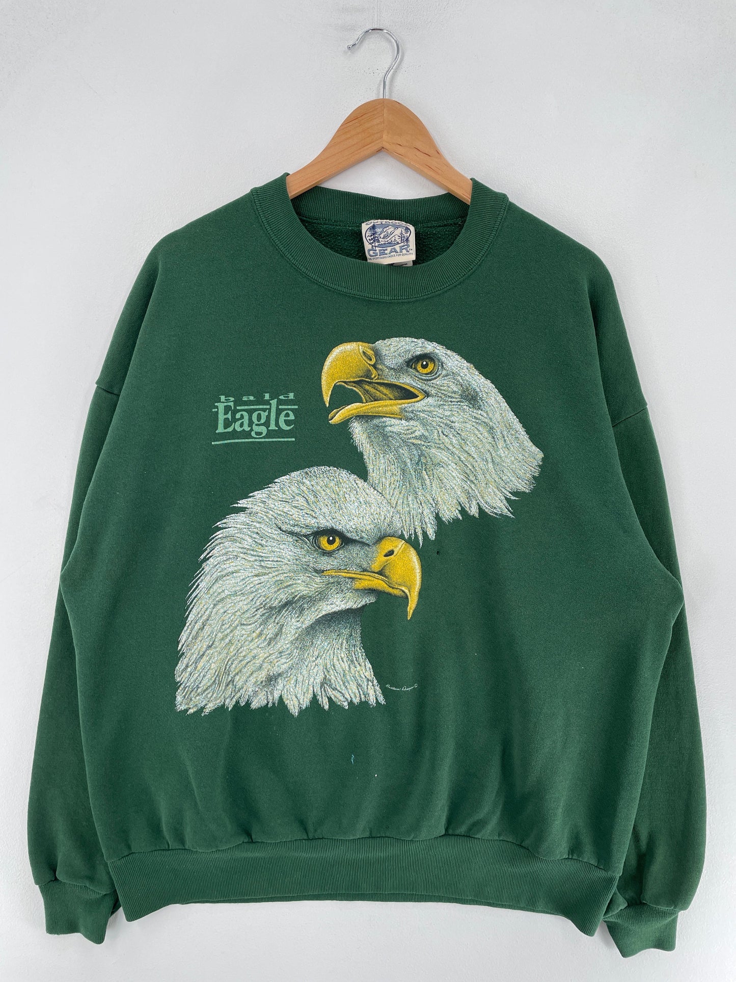 90's BALD EAGLE Made in USA Size XXL Vintage Animal Sweat-Shirt / G5853S
