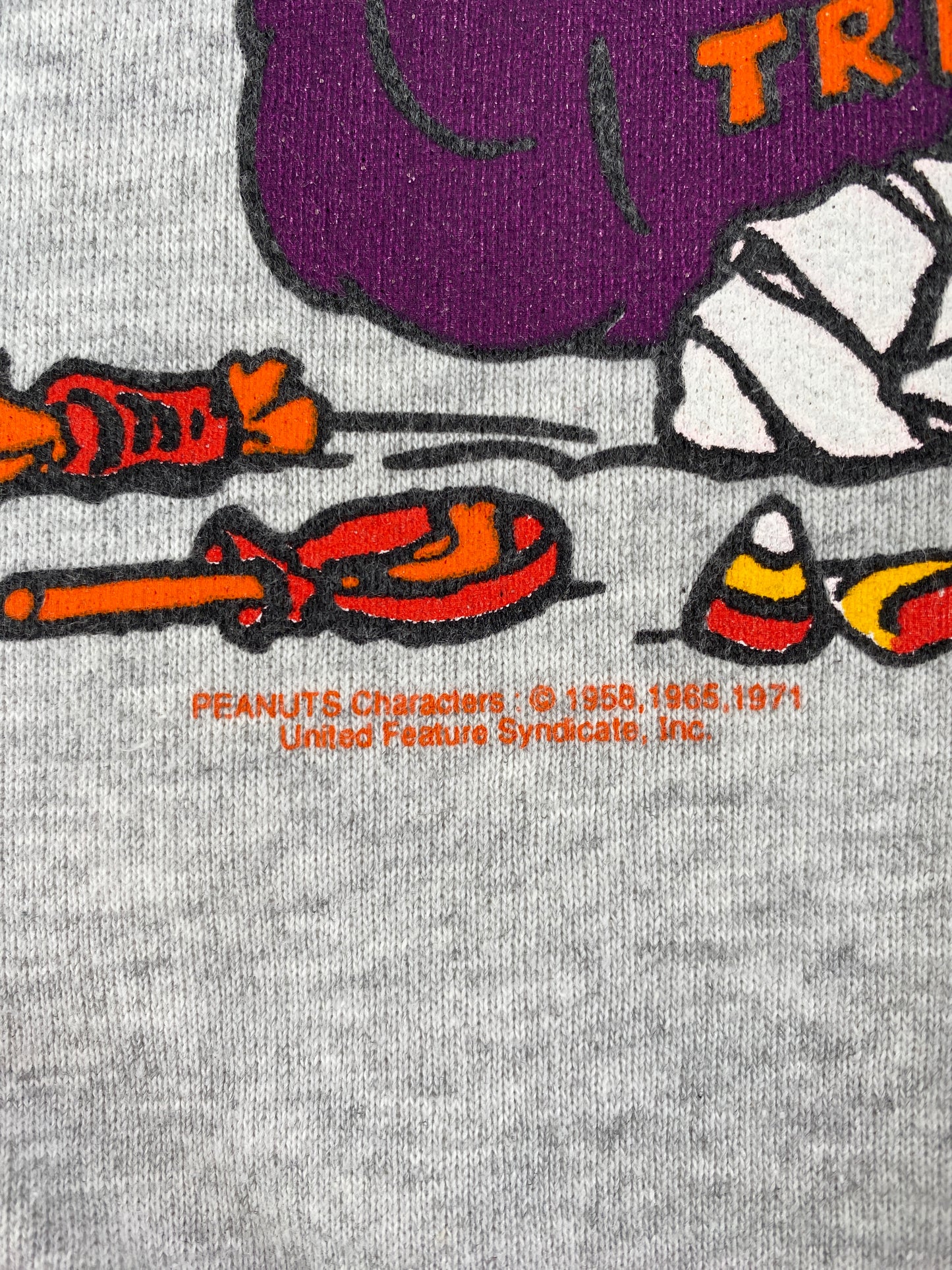 90's PEANUTS SNOOPY HALLOWEEN Made in USA Size XL Vintage Sweat-shirt / F3289S