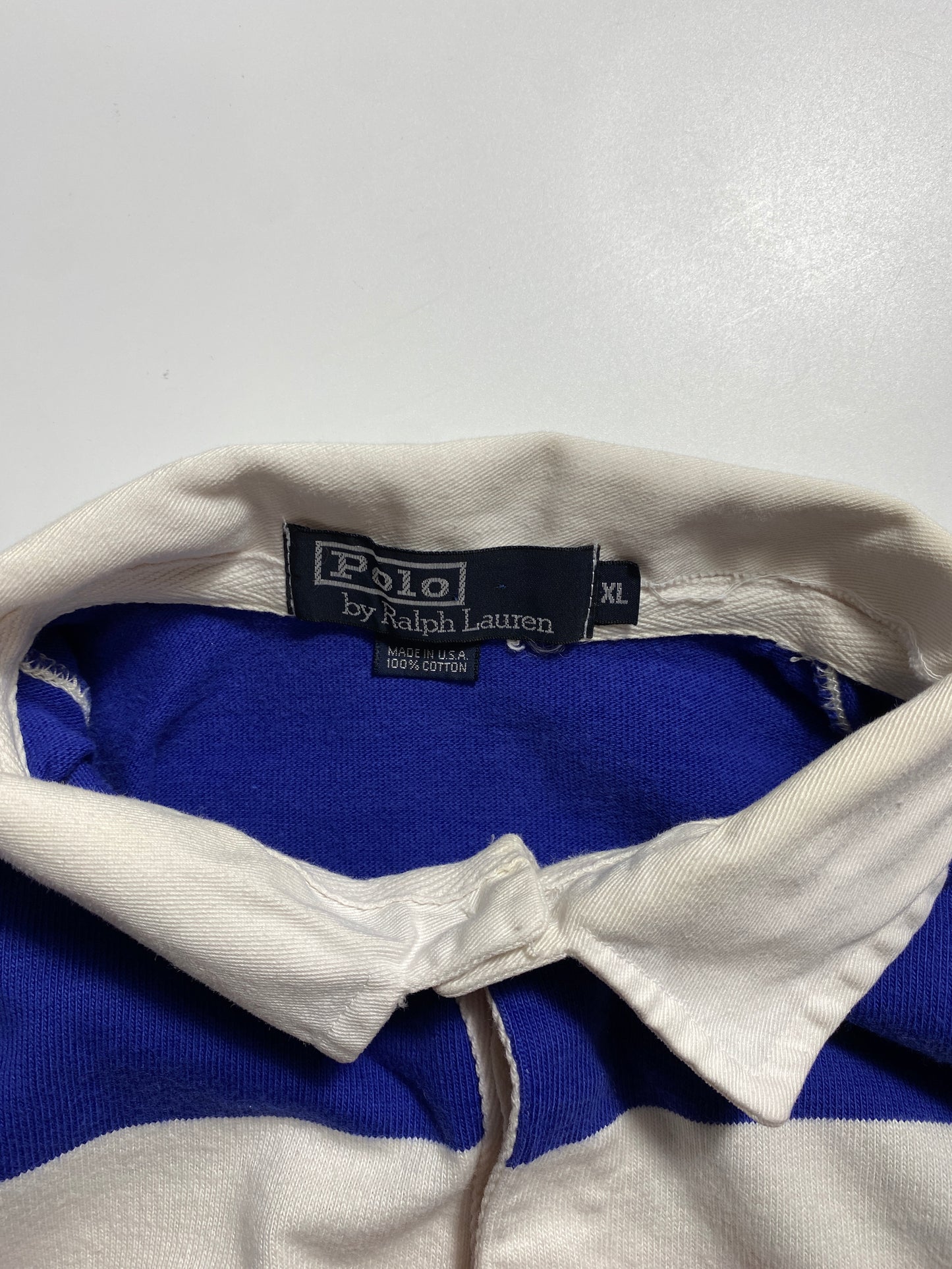90's POLO RALPH LAUREN Made in USA Size XL Vintage Rugby shirt / G4009R