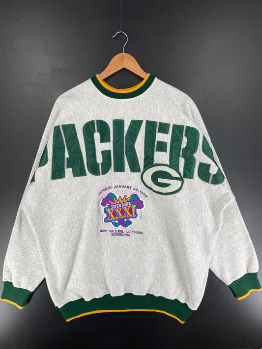 90's GREEN BAY PACKERS Made in USA Size XXL Vintage NFL Sweat-Shirt / F999S