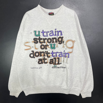(XL) 1997 TRAIN STRONG Vintage Military Sweatshirt / A1519S