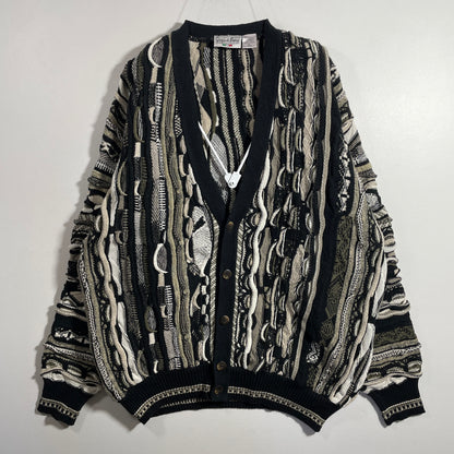 (XL) Vintage 3D COOGI-Style Knit Cardigan / A1145K