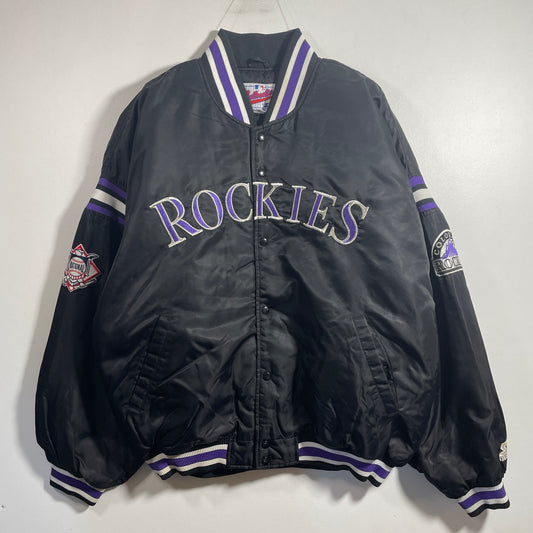 (XXXL) 90’s STARTER x COLORADO ROCKIES Vintage MLB Nylon Jacket / A1211N