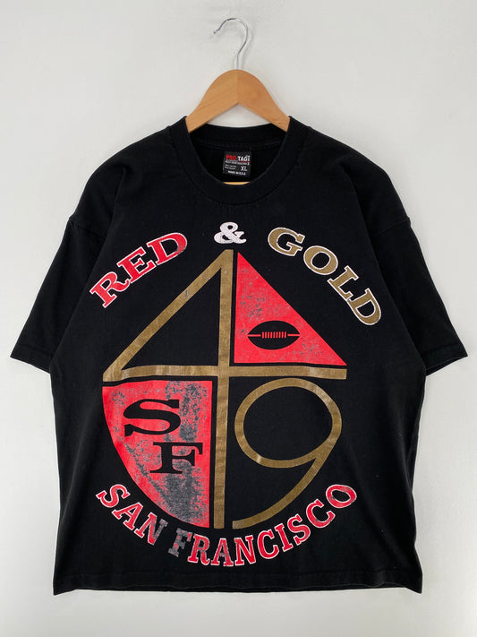 Vintage SAN FRANCISCO 49ERS Made in USA Size XL Vintage NFL T-shirt / F8312T