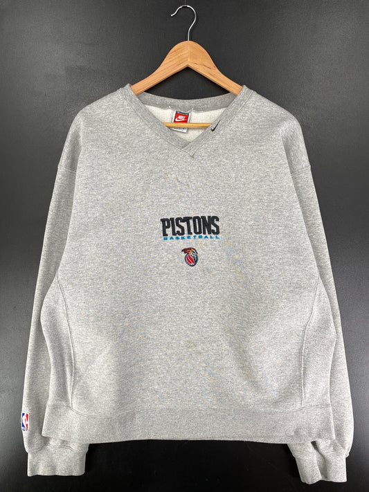 90's NIKE PISTONS Made in USA Size XL Vintage NBA Sweat-shirt / F3273S