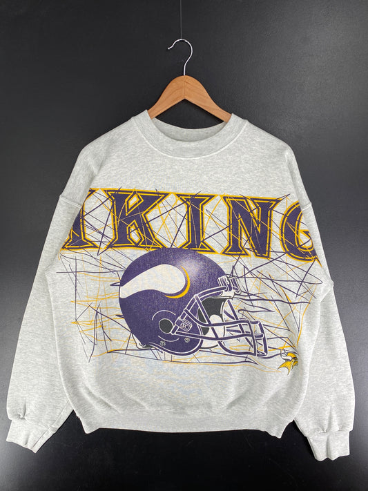 Vintage MINNESOTA VIKINGS Size XL Vintage NFL Sweat-Shirt / F6657S