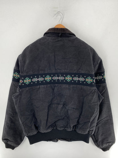 Vintage CARHARTT Size ApprolL  Zip-Up Duck Jacket / F5155J