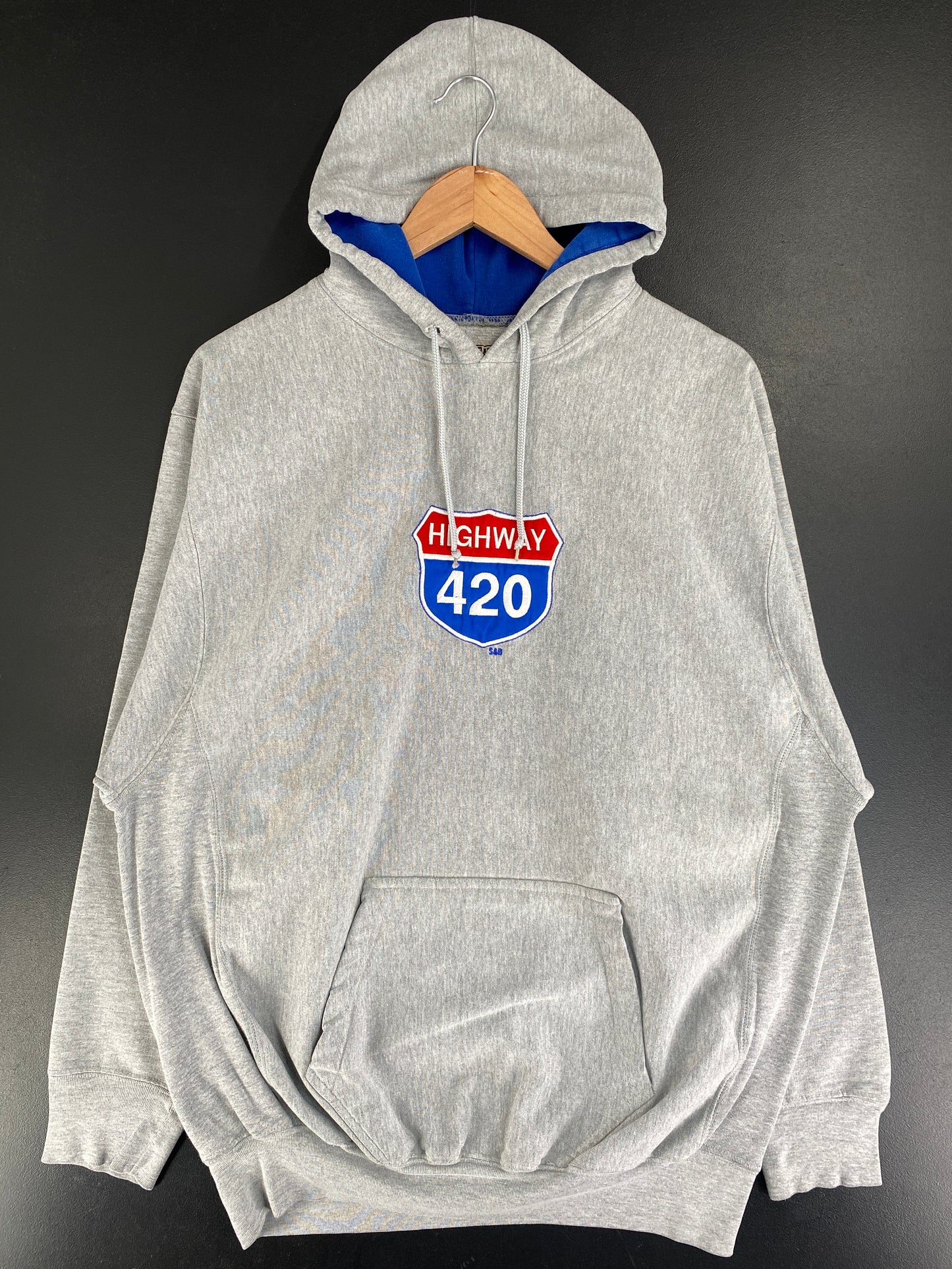 Vintage HIGHWAY 420 Size L Hoodie Sweat-shirt / F8829S