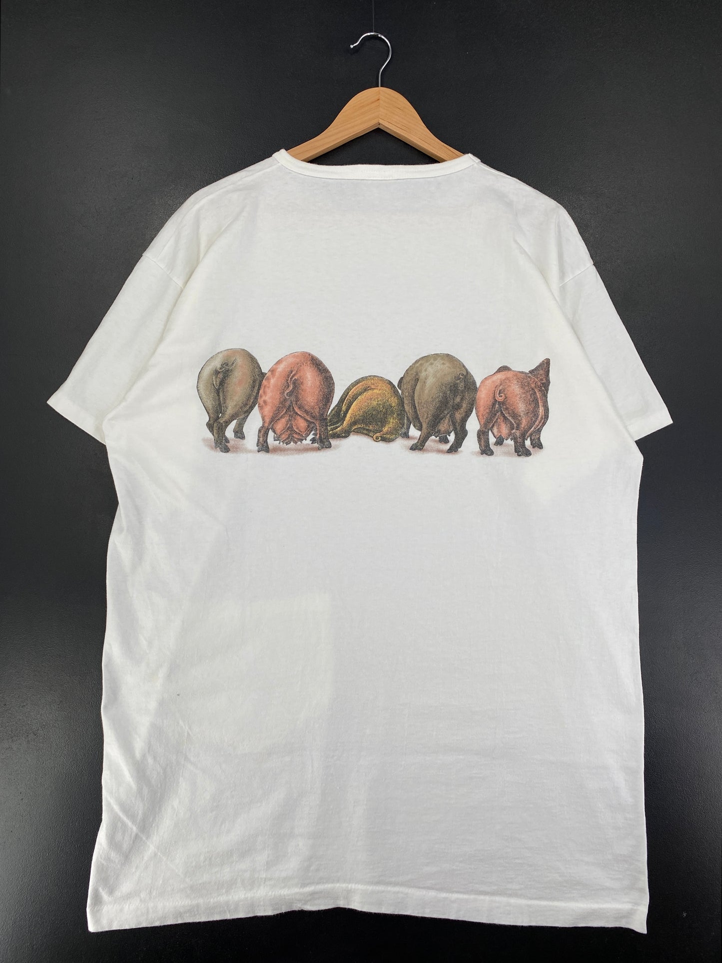 Vintage PIGS Size One Size (Approx.XXXL) Animal T-Shirt / G1942T