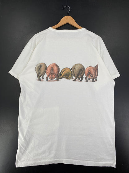 Vintage PIGS Size One Size (Approx.XXXL) Animal T-Shirt / G1942T