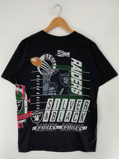 90's RAIDERS Mint Condition Made in USA Size L Vintage NFL T-Shirt / G3574T
