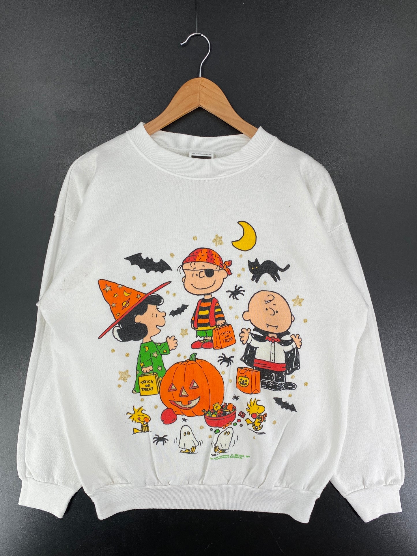 90's SNOOPY HALLOWEEN Made in USA Size XL Vintage Sweat- Shirt / F3123S